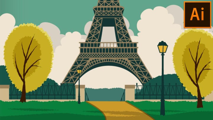 eiffel tower illustration thumbnail